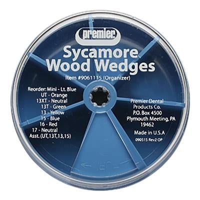 Premier Sycamore Wood Wedge Organizer, 6 Compartments, 9061115