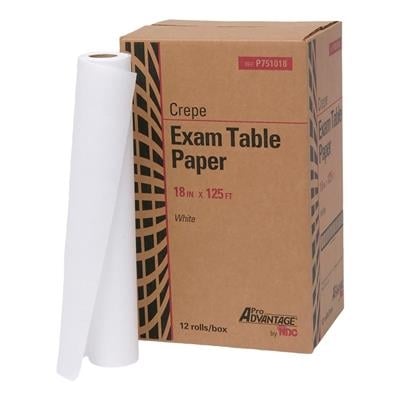 Pro Advantage Exam Table Paper Roll, 21" x 225 ft, White, Smooth, 12/Case
