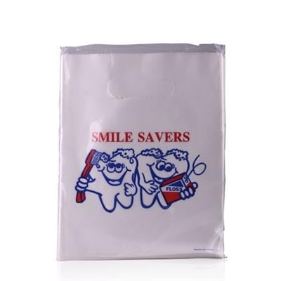 Smile Saver Patient Take-Home Bags, Small, White, 7.5" x 9", 100/Pack, SBG34
