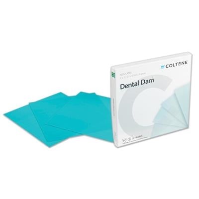Coltene Hygenic Non-Latex Dental Dam, 6" x 6", Medium, Teal Green, 75/Box, H09106