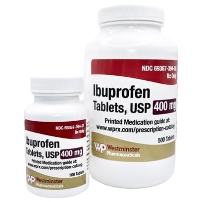 Ibuprofen Tablets 400 mg, 100/Pack (Westminster Pharmaceuticals)