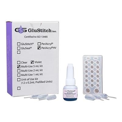 PeriAcryl 90 High Viscosity Oral Tissue Adhesive Multi-Use Kit, 5 mL Bottle, Violet, P-ACRYL5VHV