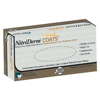 NitriDerm COATS Nitrile Powder-Free Colloidal Oatmeal Gloves, X-Large, 200/Box, 125352