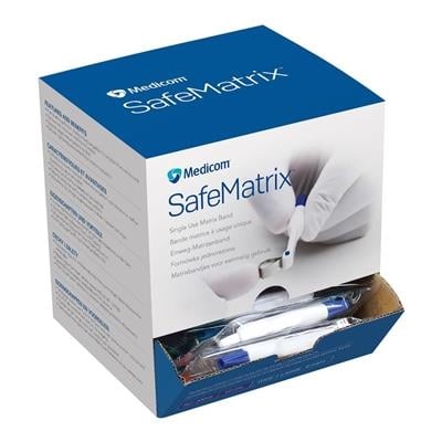 SafeMatrix Contour Single-Use Matrix Bands, Narrow 4.5mm, Yellow, 50/Box, 30060