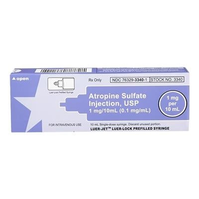 Atropine Sulfate Injection Syringe, 1 mg/10 mL, Prefilled, Medical Purchasing Solutions