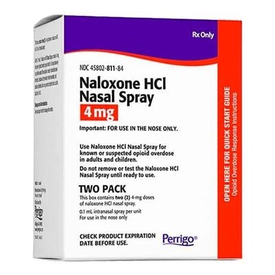 Naloxone Nasal Spray 4mg, 2/Pack