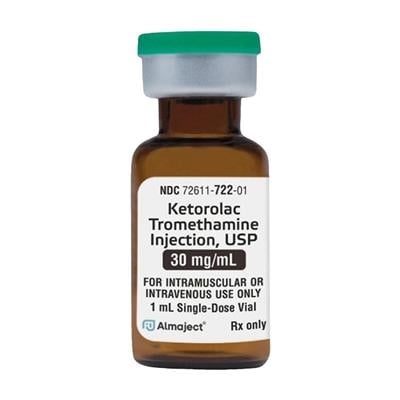 Ketorolac Tromethamine Injection 30 mg/mL, 1 mL Single-Dose Vial