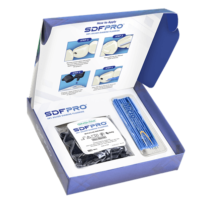 GINGI-PAK SDF Pro 38% Silver Diamine Fluoride Solution Unit Dose Kit, 30/Pack with Applicator Tips, 73013