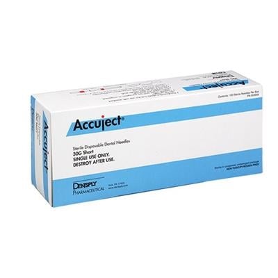 Accuject 25 Gauge Short (21mm) Plastic Hub Needle, Sterile, Disposable, Orange Color-Coded, 100/Box, 900505
