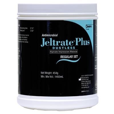 Jeltrate Plus Antimicrobial Dustless Alginate Impression Material, Regular Set, 1 lb Canister, Beige, 605502