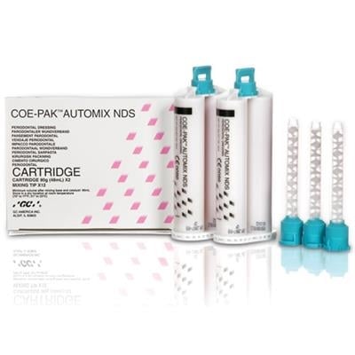 GC America Coe-Pak Automix NDS Periodontal Dressing, 50 mL Double Barrel Cartridges, 2/Pack, 135003