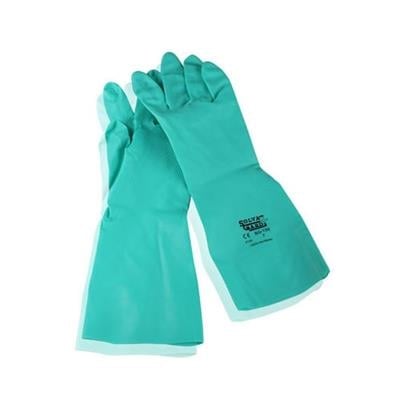 Healthsonics Decontamination Utility Gloves, Nitrile, Flock Lined, Autoclavable, Large, Green, 12" Length, Pair, SG133L