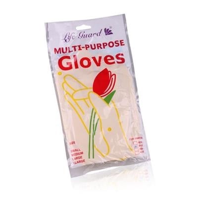 Ansell Flock Lined Yellow Latex Utility Gloves, Small, 12 Pair/Bag