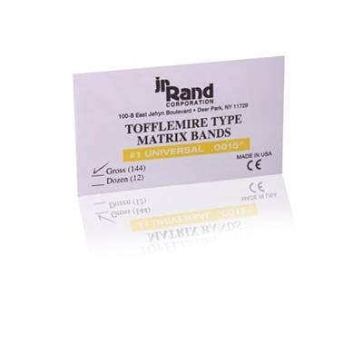 Jr Rand Tofflemire Type Matrix Bands #3, .0015 Gauge, Bulk Pack