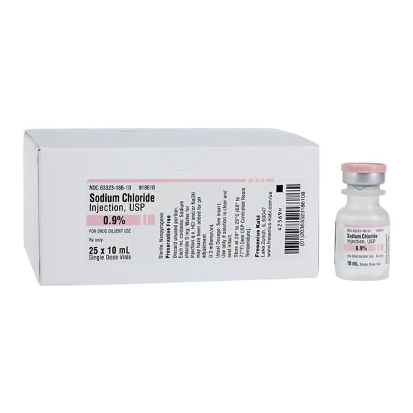 Sodium Chloride Injection 0.9% PF SDV 10mL 25/Package, Fresenius Kabi