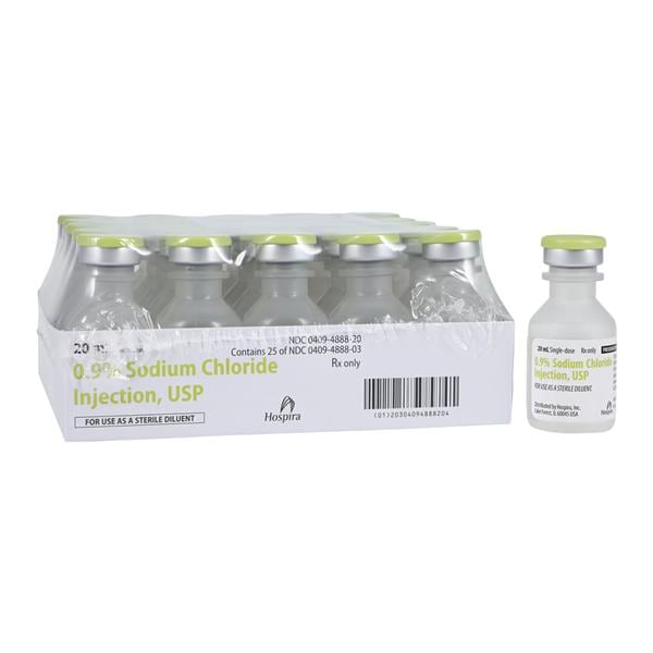 Sodium Chloride 0.9% Injection PF SDV 20mL, 25/Package