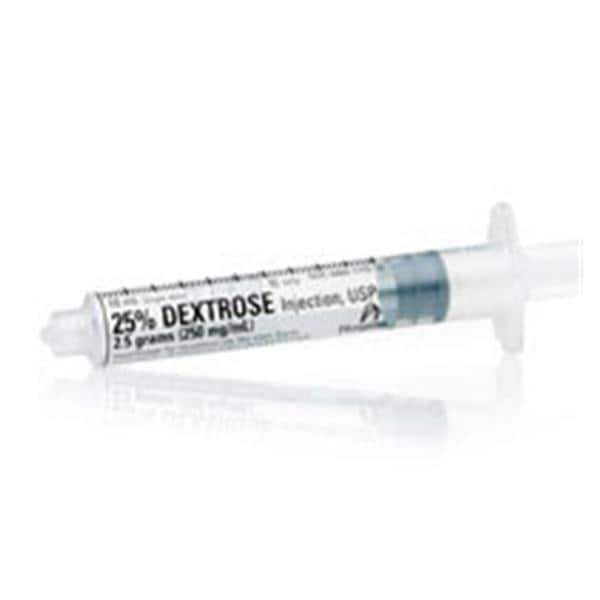 Dextrose Injection 25% PF Infant Plastic Ansyr Syringe 10mL 10/Package, Pfizer