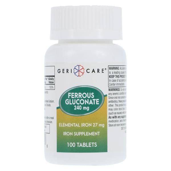 Geri-Care Iron Adult Supplement Tablets, 27mg, 100/Bottle
