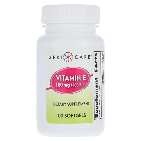 Geri-Care Vitamin E D-Alpha Supplement Softgels 400IU 100/Bottle, 01KEZKNQB7G9XKWC5D94PGK7GG
