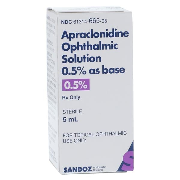 Apraclonidine Ophthalmic Solution 0.5% Bottle 5mL Each, 01KEZKNSNM19H6Z7CNRNXE6BTR