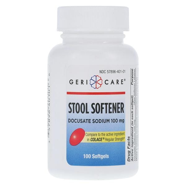 Docusate Sodium Softgels 100mg, 100/Bottle, 01KEZKNP9QEQ4RCZA50YCYK4VT