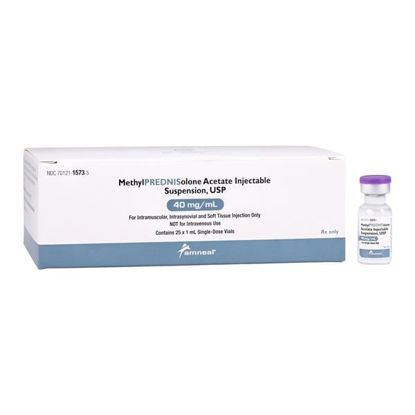 Methylprednisolone Acetate Injection 40mg/mL SDV 1mL 25/Package, 01KEZKNPD4NE8K60K2EV6K7ET5