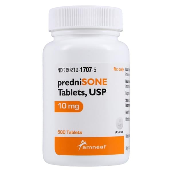 Prednisone Tablets 10mg, 500/Bottle, Amneal Pharmaceuticals, 01KEZKNP311TJ51TJD1FH8TPJT