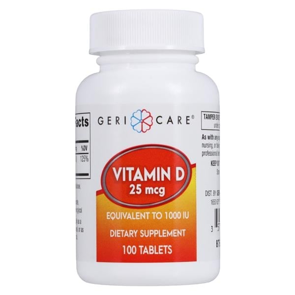 Geri-Care Vitamin D Tablets 1000IU, 100/Bottle, 01KEZKNNG72TFAT781JMBWF6KN