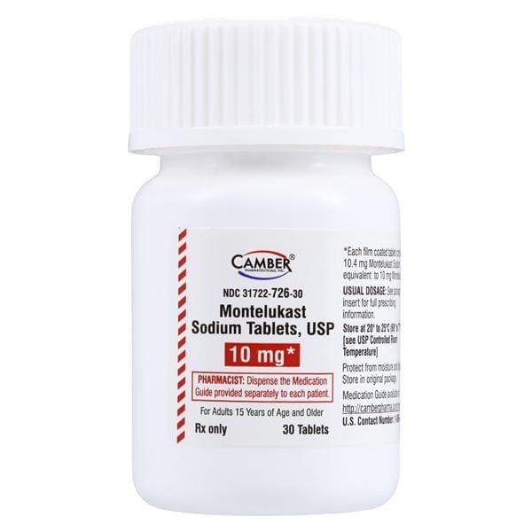 Montelukast Sodium Tablets 10mg, 30/Bottle, Camber Pharmaceuticals, 01KEZKNN9JGSM49AZJEDZ3RHNN