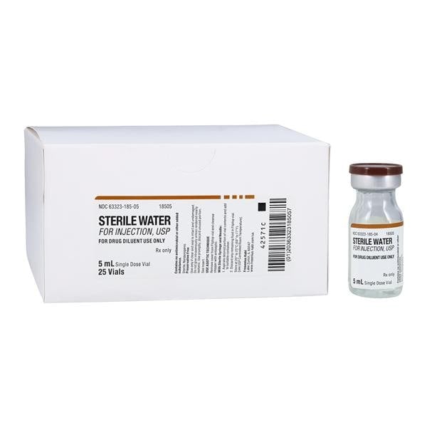 Sterile Water Injection 5mL SDV, 25/Box, 01KEZKNNAD86B5F62RM2GK22QV