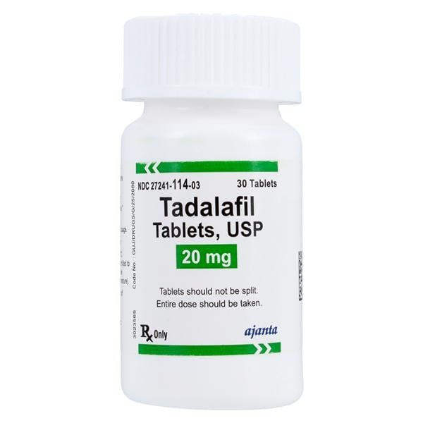 Tadalafil Tablets 20mg, 30 Count Bottle, 01KEZKNVT8CSP837BNP1T5NXZ0