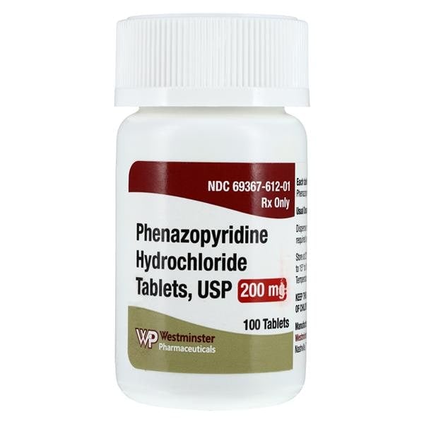 Phenazopyridine Tablets 200mg, 100/Bottle, 01KEZKNS3FNEBZMYJAYWE3MKEB