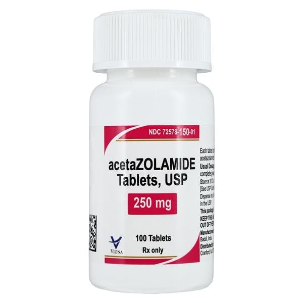 Acetazolamide Tablets 250mg, 100/Bottle, 01KEZKNQ0GN15HCX5FQ4S6D7XG
