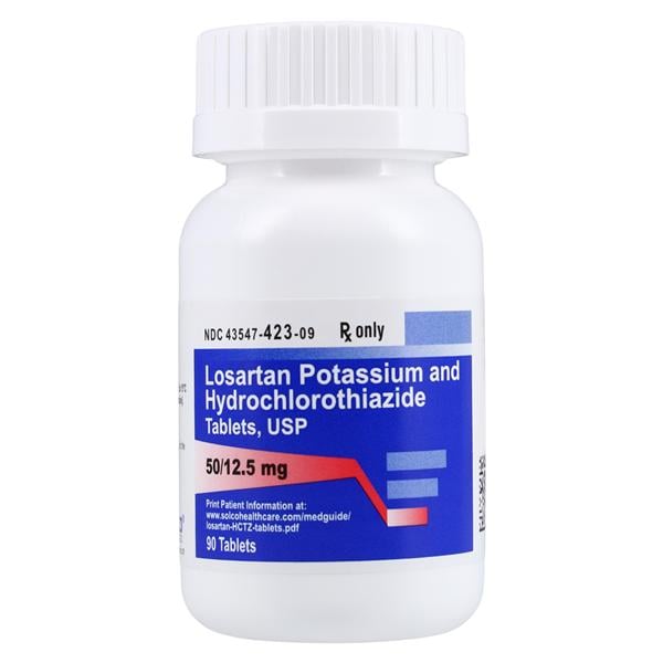 Losartan Potassium/HCTZ 50/12.5mg Tablets, Bottle, 01KEZKNNCTJQ3DW030KV9H9DXW