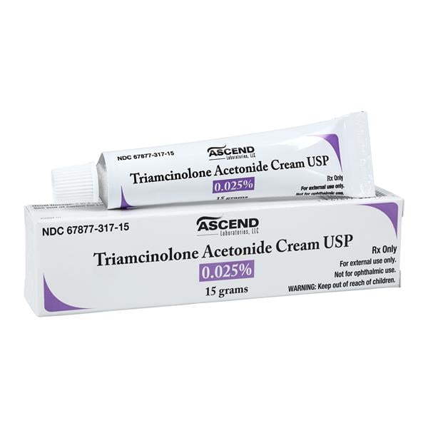 Triamcinolone Acetonide Topical Cream 0.025%, 15g Tube, 01KEZKNPBAK521NDS3SAE5CENE