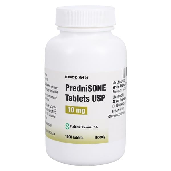 Prednisone Tablets 10mg, 1000/Bottle, Strides Pharma, 01KEZKNNZ937XRV8NWTMHCVQGA