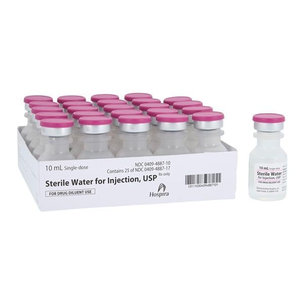 Sterile Water Injection SDV 10mL, 25/Package, Pfizer