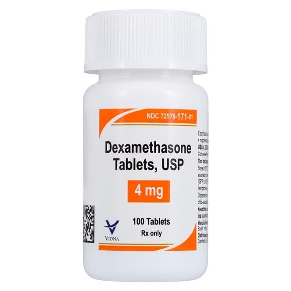 Dexamethasone Tablets 4mg, 100/Bottle, Viona Pharmaceuticals
