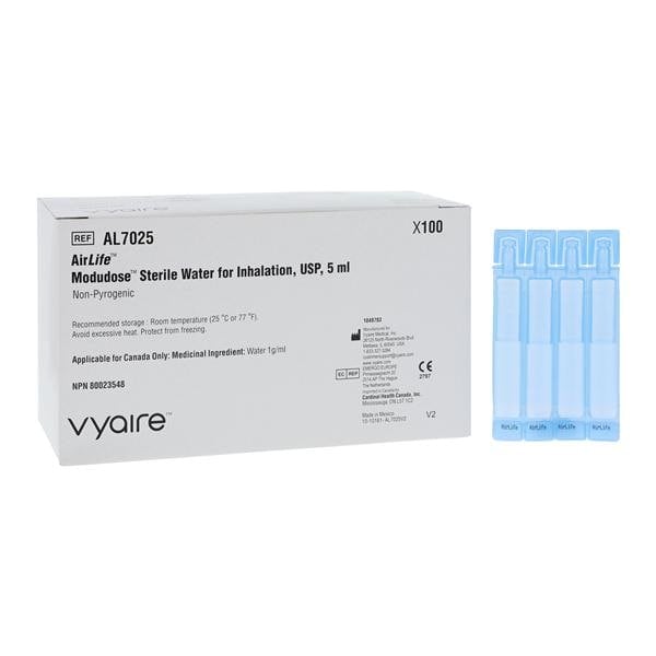 SunMed Water For Inhalation Sterile Solution Vial 5mL 100/Package, 01KEZKNNE52958E4KCB2RH0WZ6