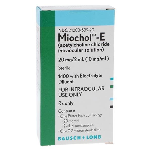 Miochol-E Kit Intraocular Solution 20mg w/Diluent Blister Pack 2mL Each, 01KEZKNQ7HK0K2VPCXH7KMVRXT