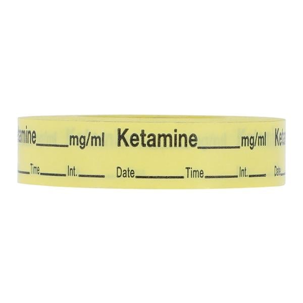 Anesthesia Label Ketamine mg/ml Yellow 1/2x500" 333/Roll, 01KEZKNPFWT8QW4GSP90G8V3NB