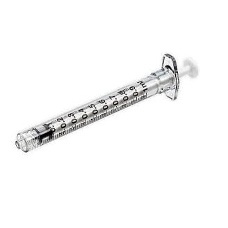 BD Luer-Lok 1 mL Disposable Syringe, Sterile, Single Use, 100/Box, 309628