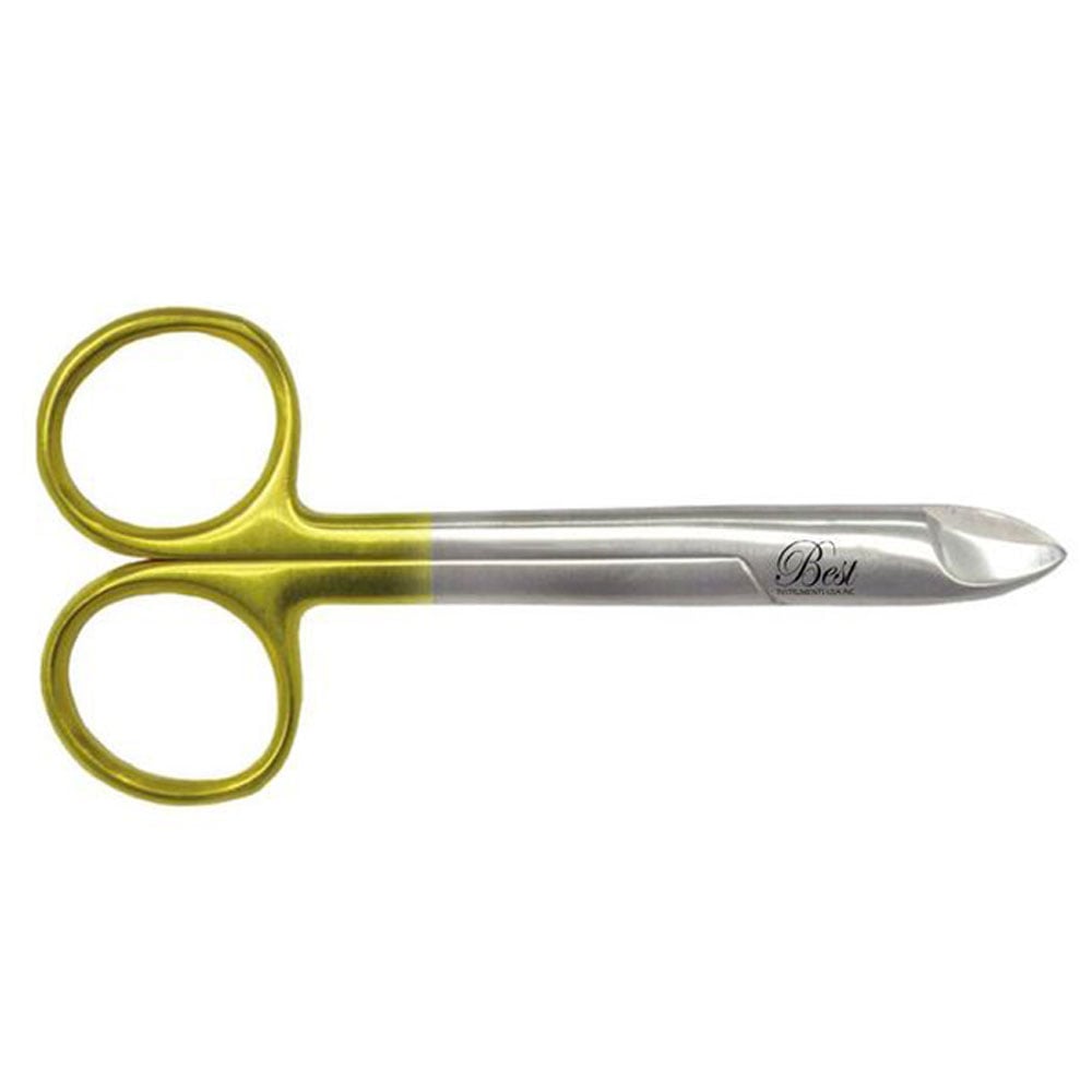 Best Stainless Steel Crown Scissors, Straight, 12 cm, 1/Pk