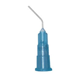 MARK3 Pre-Bent Needle Applicator Tips, 25 Gauge, Blue, 100/Pack