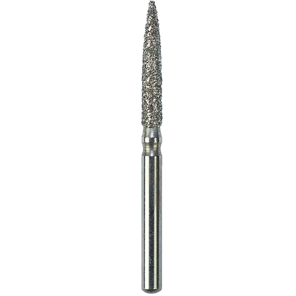 Defend FG #863.016 Medium Flame Shaped Diamond Bur, 5/Pk