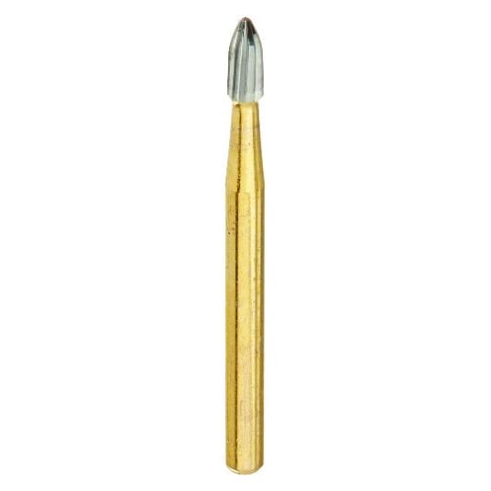 DentalRee FG #7404 12-Blade Egg Shaped Trimming and Finishing Carbide Burs, 5/Pk