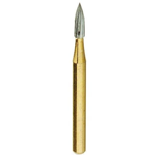 DentalRee FG #7903 Needle Shaped Carbide Bur, 12 Blade, Trimming and Finishing, 5/Pk
