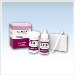 Cimex Polycarboxylate Cement Kit, 60g Powder, 40ml Liquid, Mixing Pads