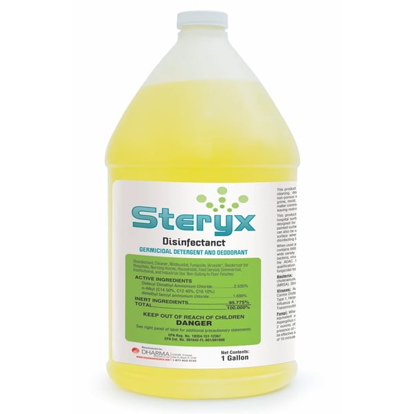 Steryx Gallon Refill, Ready-To-Use Disinfectant, Decontaminant, and Cleaner, Alcohol Free, 1 Gallon