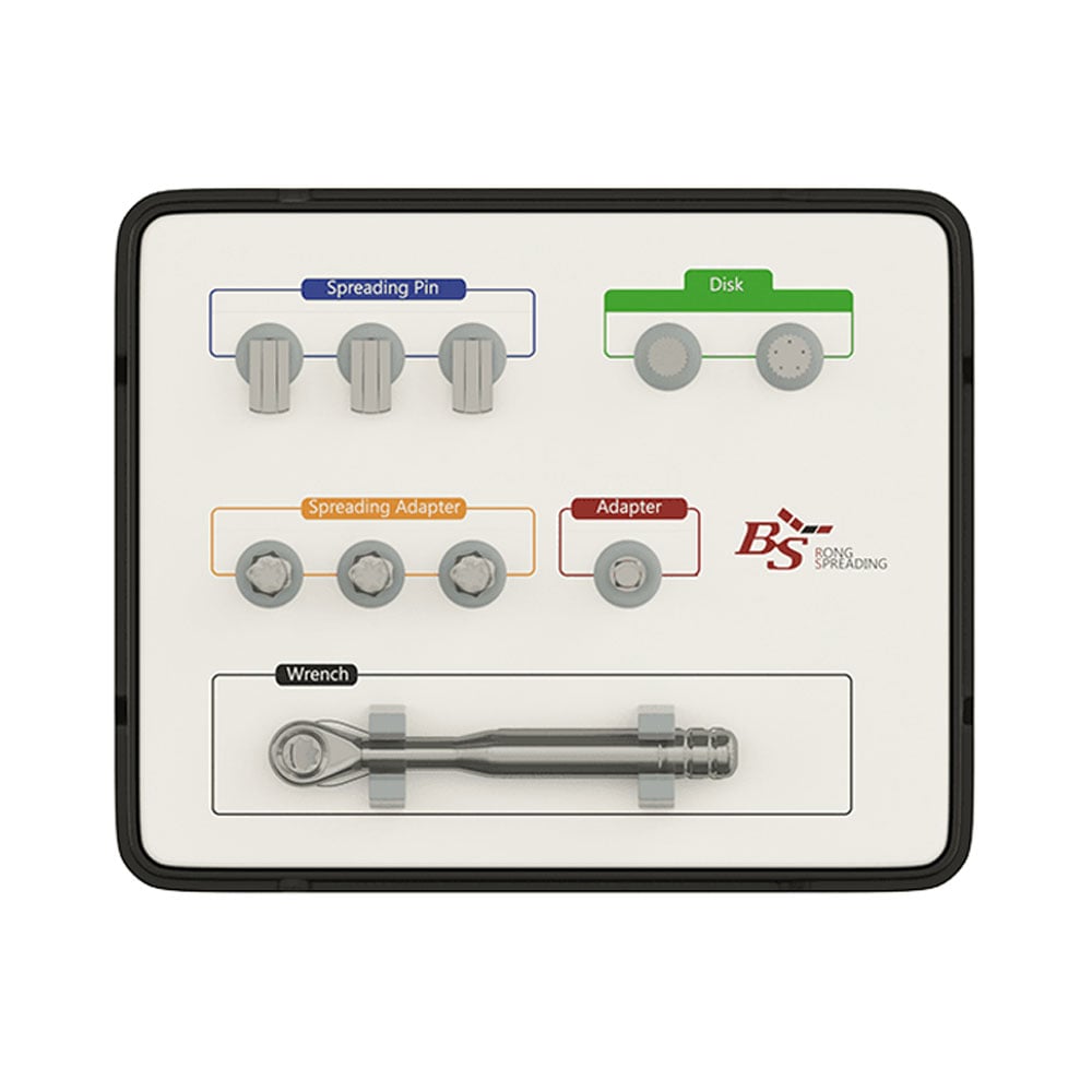 DSI Bone Spreader Kit with Saw Disks, Spreading Adapters, Pins, and Ratchet Wrench